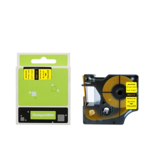 Rurka termokurczliwa do Dymo RS11Y 19mm 2.5m ?4.6mm - 8.70mm żółta rurka czarny nadruk