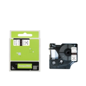 Rurka termokurczliwa do Dymo RS3.5W 6mm 2.5m ?1.2mm - 2.3mm biała rurka czarny nadruk