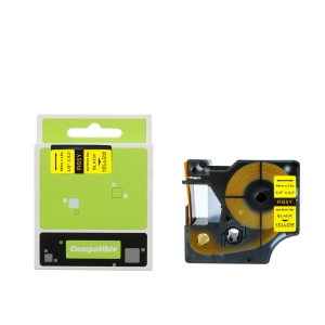 Rurka termokurczliwa do Dymo RS5Y 9mm 2.5m ?1.7mm - 3.7mm żółta rurka czarny nadruk