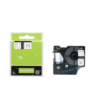 Rurka termokurczliwa do Dymo RS7W 12mm 2.5m ?3.0mm - 5.1mm biała rurka czarny nadruk