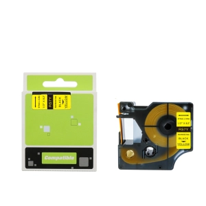 Rurka termokurczliwa do Dymo RS7Y 12mm 2.5m ?3.0mm - 5.1mm żółta rurka czarny nadruk