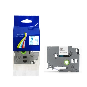 Taśma do Brother TZe-223 9mm 8m biała taśma niebieski napis