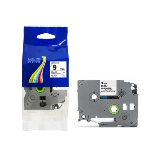 Taśma do Brother TZe-M21 9mm 8m MATOWA przeźroczysta taśma czarny napis