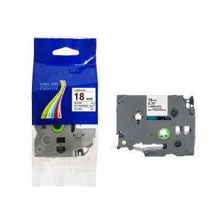 Taśma do Brother TZe-M41 18mm 8m MATOWA przeźroczysta taśma czarny napis