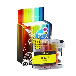 Tusz zamiennik LC123Y Żółty (CHIP)