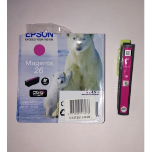 Tusz oryginalny T26134010 (T2613) Purpurowy (rozerwane opakowanie, użyte tylko do instalacji)