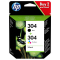 Zestaw oryginalny tuszy 3JB05A (HP 304BK + CMYK) Czarny + Kolor