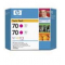 Zestaw oryginalny wkładów atramentowych HP 70 Multipack (CB344A) Purpurowy