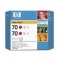 Zestaw oryginalny wkładów atramentowych HP 70 Multipack (CB347A) Czerwony
