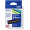 Taśma do Brother TZe-355 24mm 8m czarna taśma biały napis oryginalna do Brother TZe