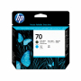 HP 70 C9404A głowica czarna matowa i błękitna  oryginalna